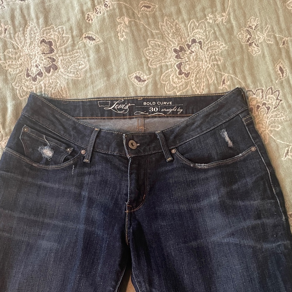 Levi's Bold Curve Dark Indigo Straight Leg Jeans